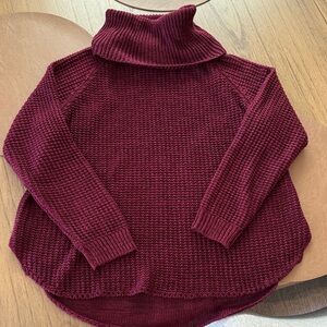 It's Our Time Deep Red Turtleneck Sweater
